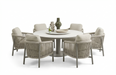 low dining tuinset taupe apple bee melville tafel + low dining chair bora bora 