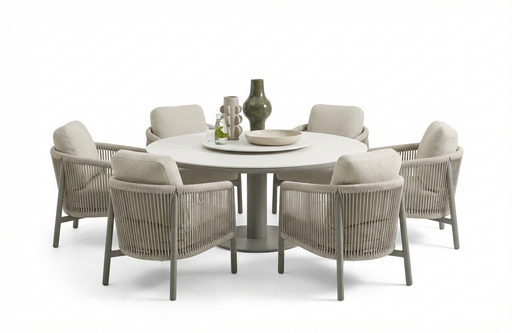 low dining tuinset taupe apple bee melville tafel + low dining chair bora bora 