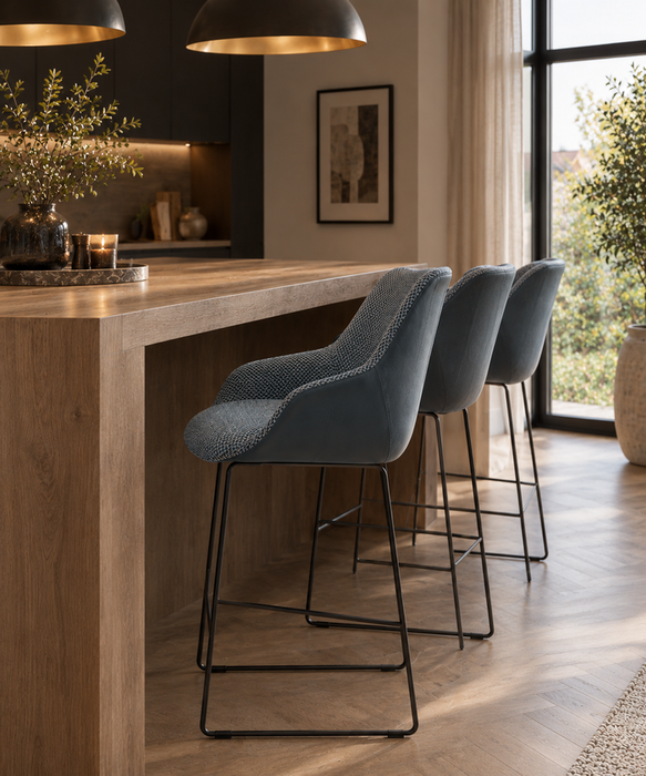 luxe kuip barstoel sledeframe kiq hoog