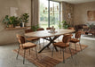 mango lamulux deens ovaal uitschuifbare eettafel mito anodic brown frame