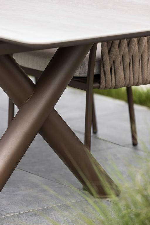maratea uitschuifbare tuintafel bronze Yoi furniture