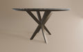 marble bromo vince eettafel met anodic brown frame