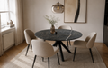 onderhoudsvriendelijke marmerlook eetttafel rond vince