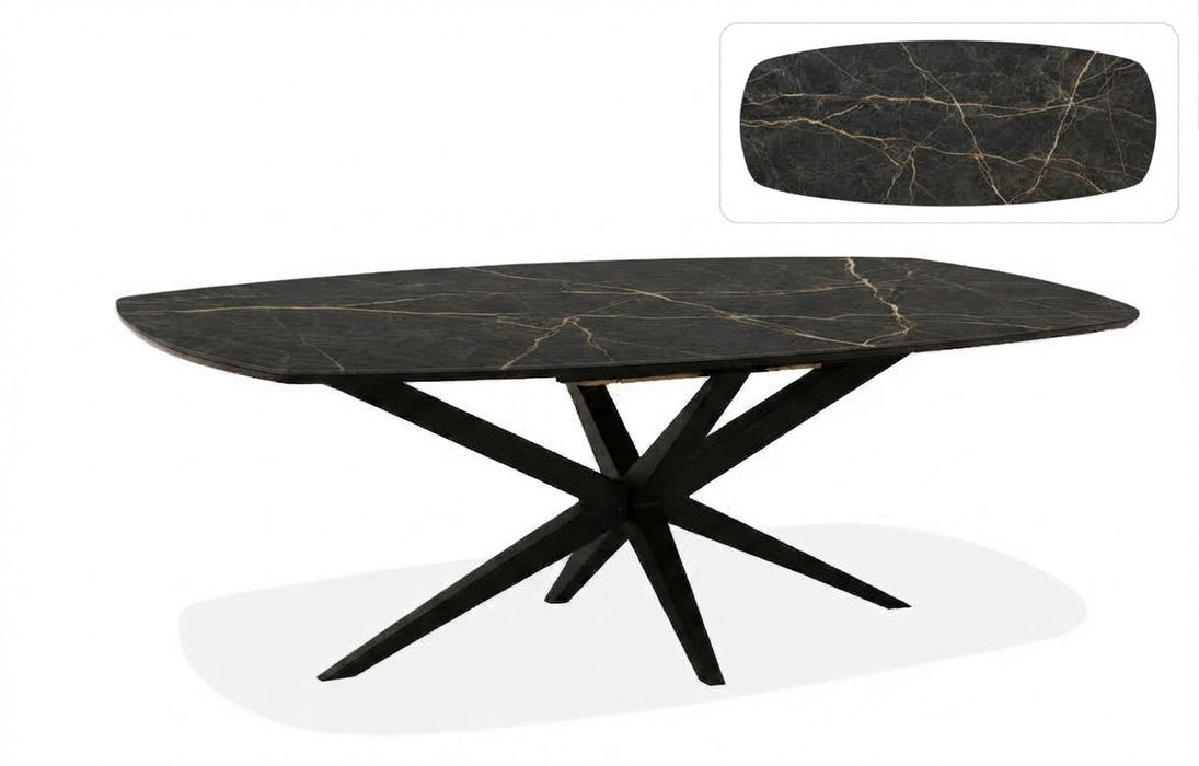 marmerlook marble bromo lamulux uitschuiftafel deens ovaal vera