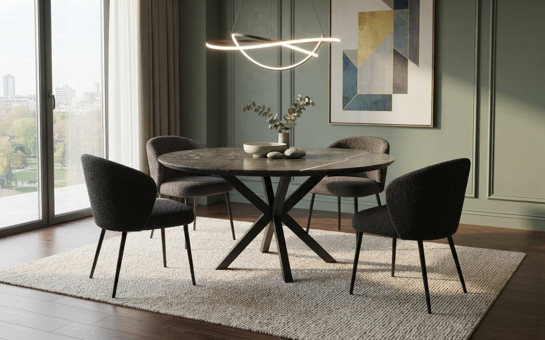 marmerlook ronde eetttafel vince