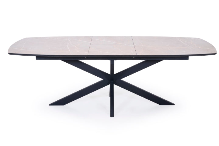 marmerlook uitschuifbare eettafel deens ovaal mira