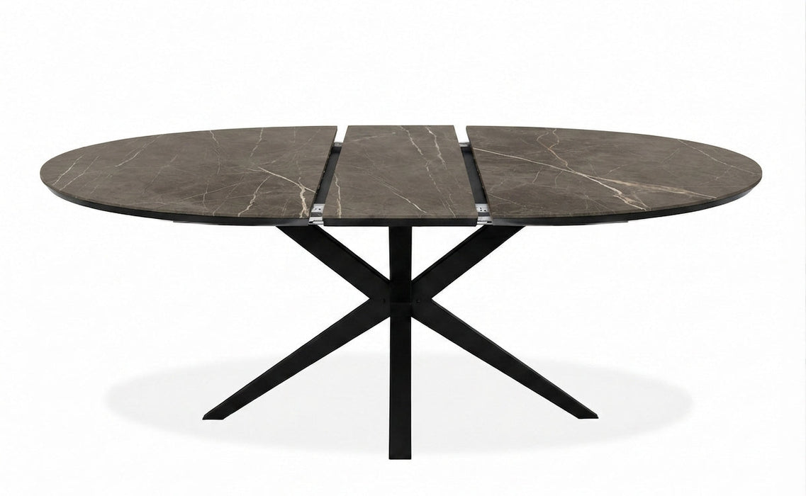 marmerlook uitschuifbare eettafel vince