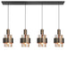 marrone hanglamp brons 4 lichts 