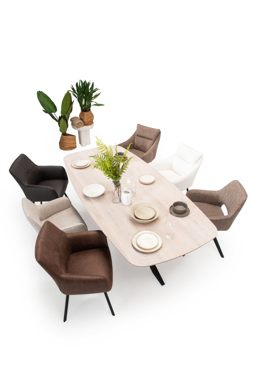 massief eieken eettafel deens ovaal 