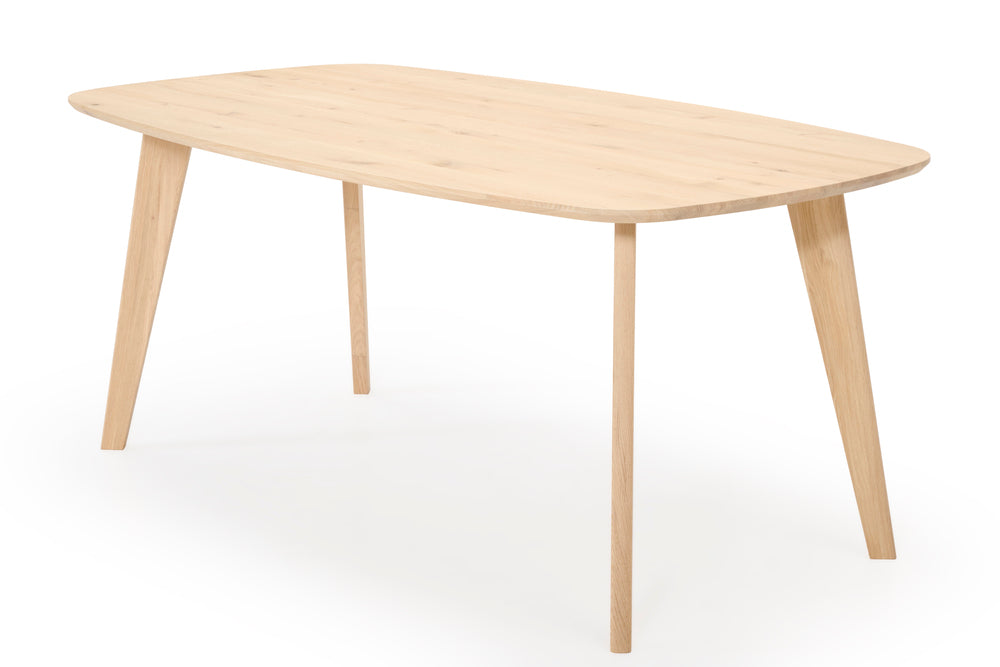 massief eiken eetafel op 4 houten poten mira