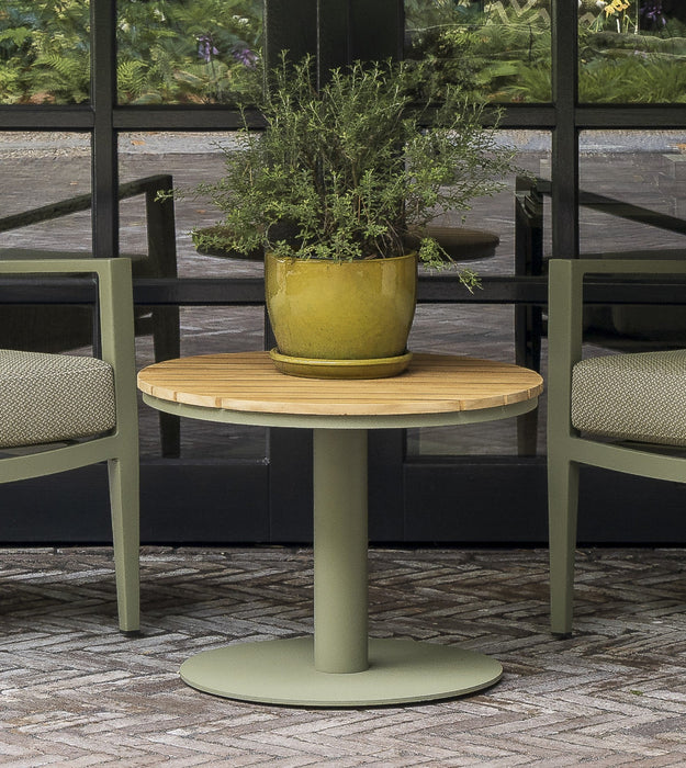 millor olive bijzettafel Ø60x45 cm YOI teak blad