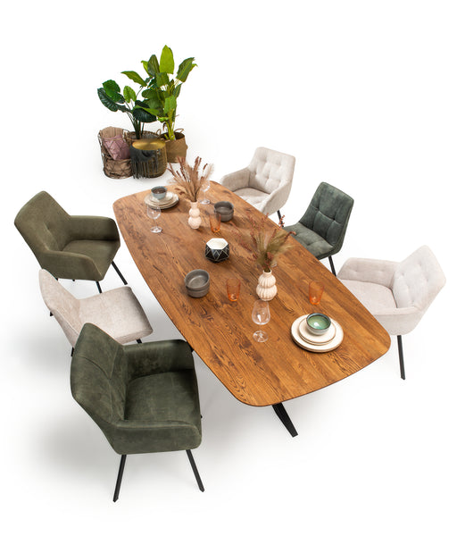 mira deens ovale eettafel eikenhout geolied