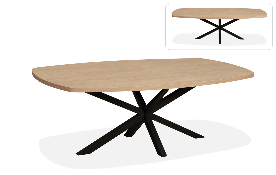 mito uitschuifbare eettafel blond oak