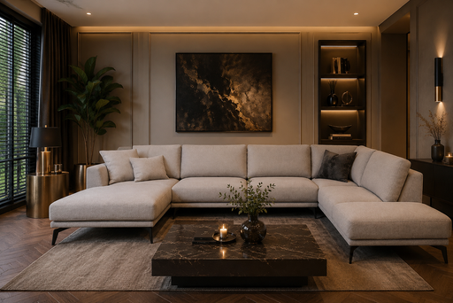 moderne u bank op maat lelie in showroom