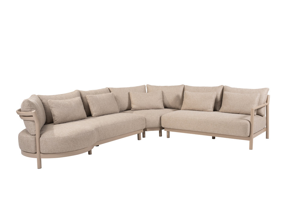 modulaire bank mykonos 4 seasons outdoor latte loungebank voor buiten