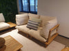 modulaire loungebank voor buiten sling cotton flower applebee in showroom