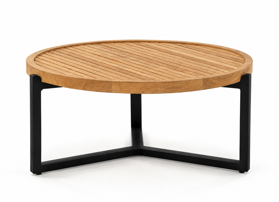monaco salontafel Ø75 applebee zwart teak