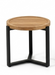 monaco teak salontafel Ø45cm zwart applebee