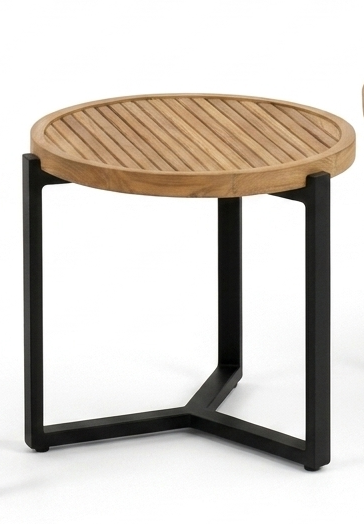 monaco zwart frame teak 60cm applebee