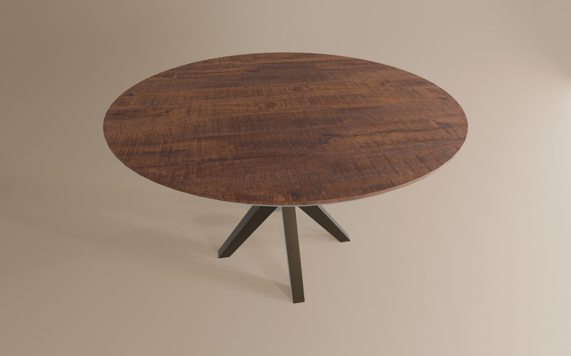 onderhoudsvriendelijke ronde eettafel donker houtlook vince