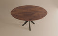 onderhoudsvriendelijke ronde eettafel donker houtlook vince