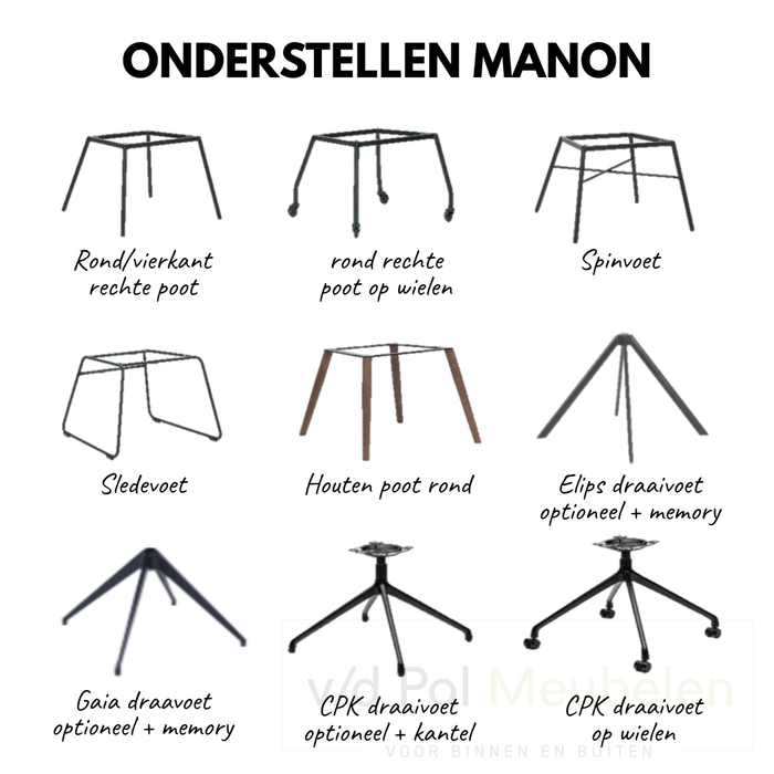 onderstellen manon eetkamerstoel he design