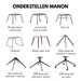 onderstellen manon eetkamerstoel he design