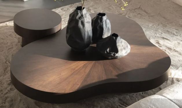 organische boom vorm salontafel 150 walnoot fineer
