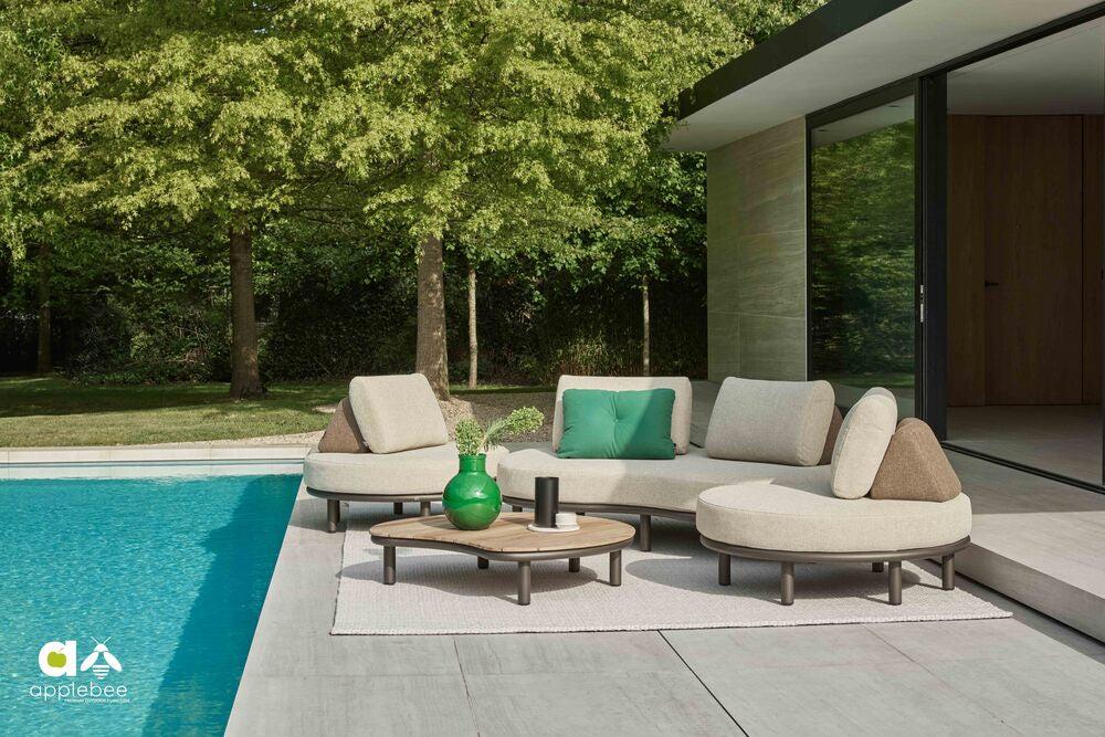 organische loungeset modulaire tuinset  voor buiten moon island apple bee