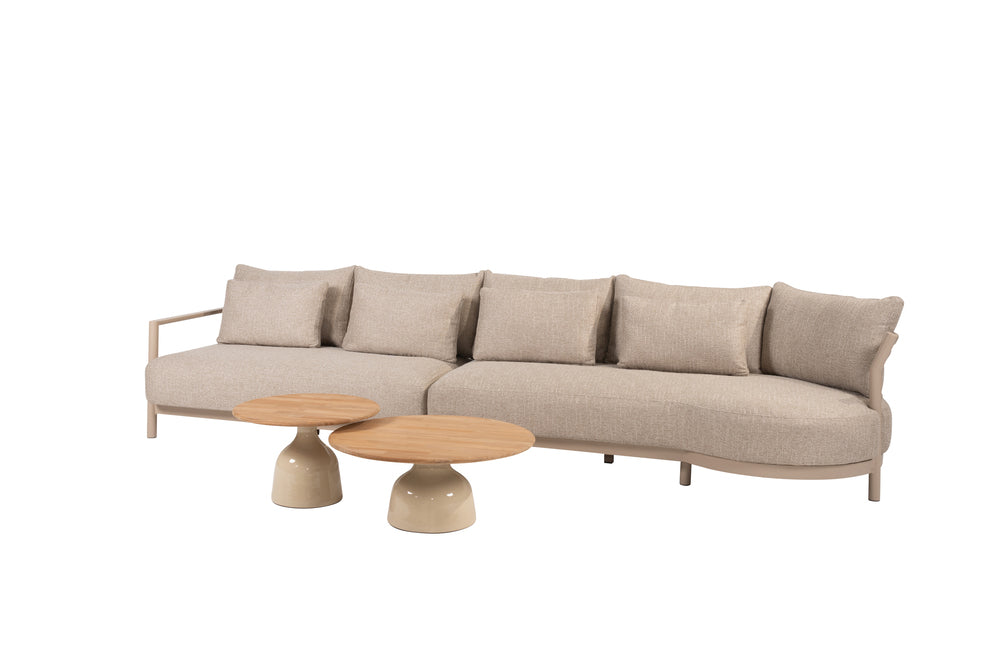 organische rechte tuinbank mykonos set  4 seasons outdoor