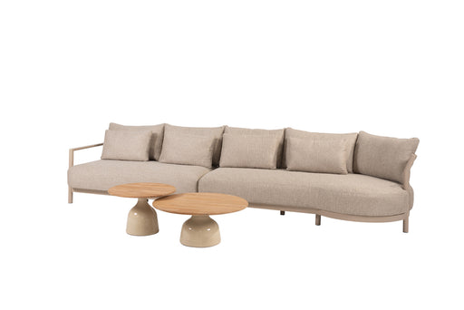 organische rechte tuinbank mykonos set  4 seasons outdoor