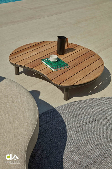 organische teak salontafel tuin moon island apple bee