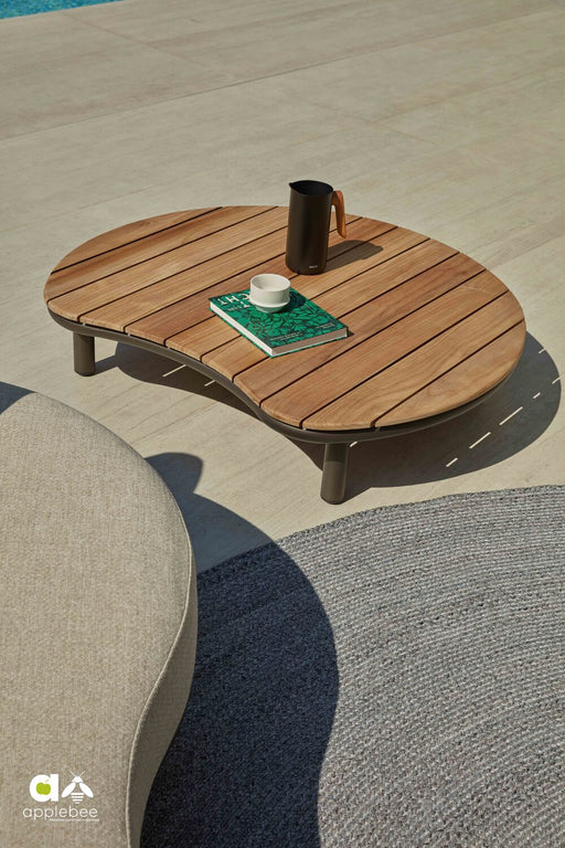organische teak salontafel tuin moon island apple bee