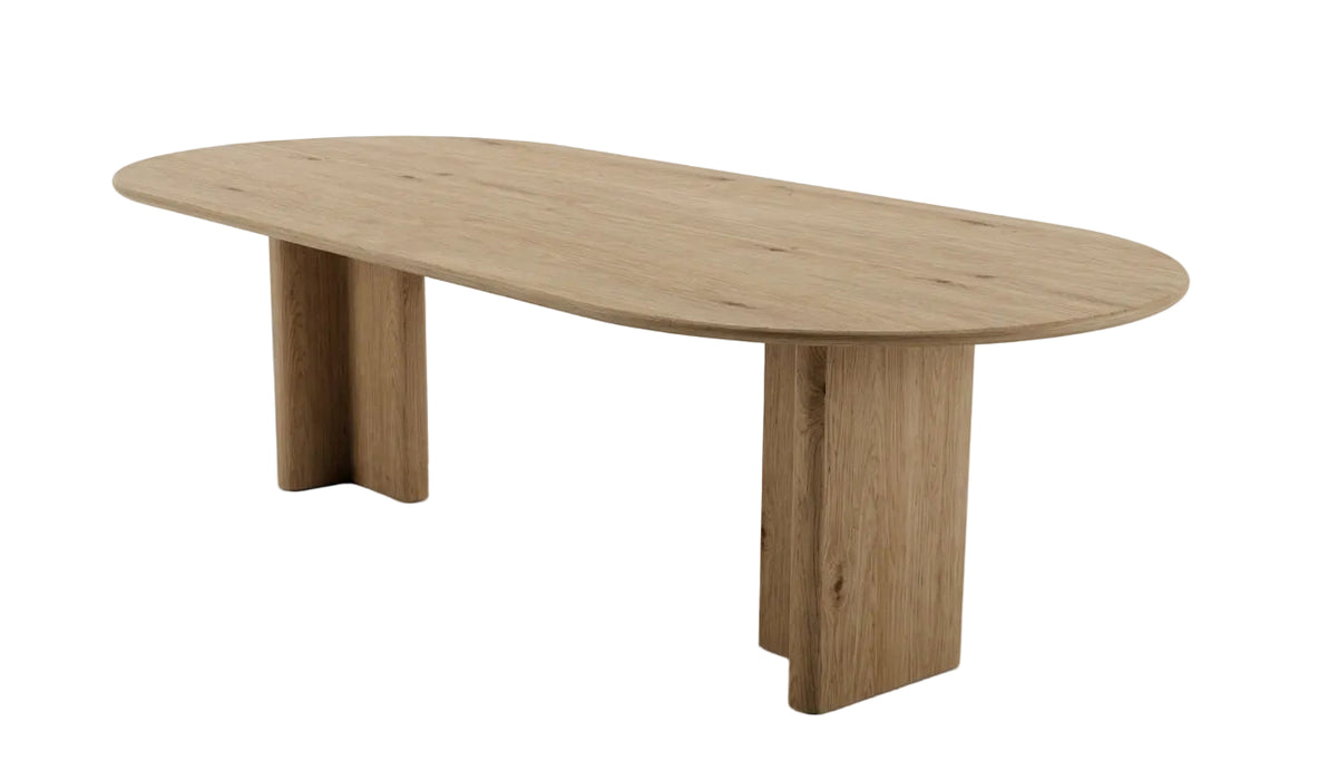 ovale eettafel volledig van eikenhout tobe van vermeer
