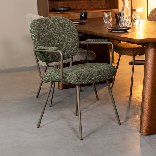 LABEL51 Eetkamerstoel Lausanne in Forest Royal Bouclé