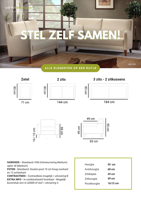 rechte bank met actieve zit Nora info