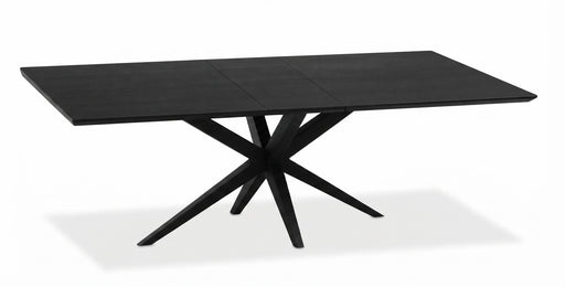 rechthoekige uitschuiftafel zwart industrieel victor