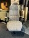 relax-fauteuil-stoel-HjortKnudsen-draaibaar-handmatig-manueel-Bilthoven-modern-strak-stof-lichtblauw-grijs-zwart-metaal-uitverkoop-showmodel-sale