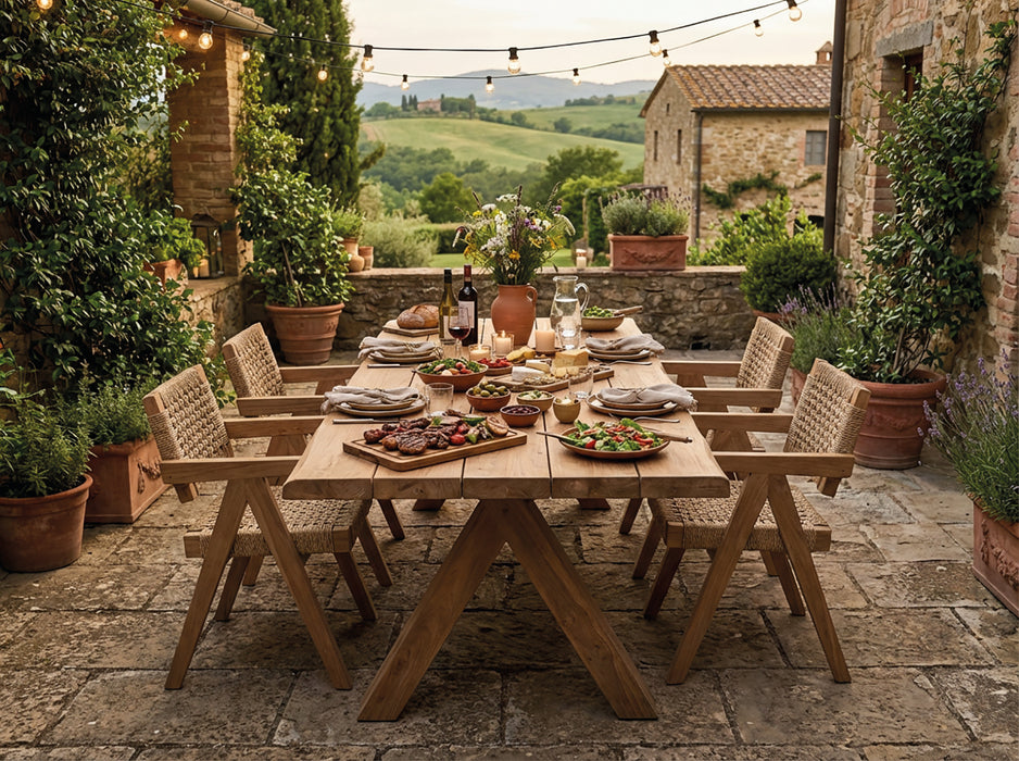 robuuste teak tafel 3 meter longford gescova
