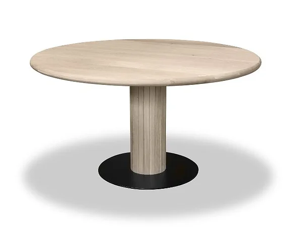 Ronde eettafel  eikenhout met afgeronde rand | 120/130/140/ 150 cm