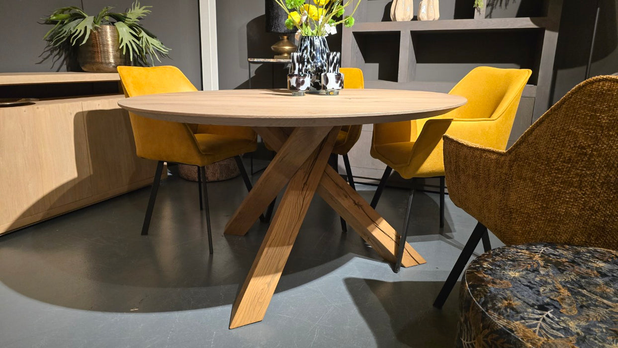 ronde eiken eettafel 140 cm uitverkoop
