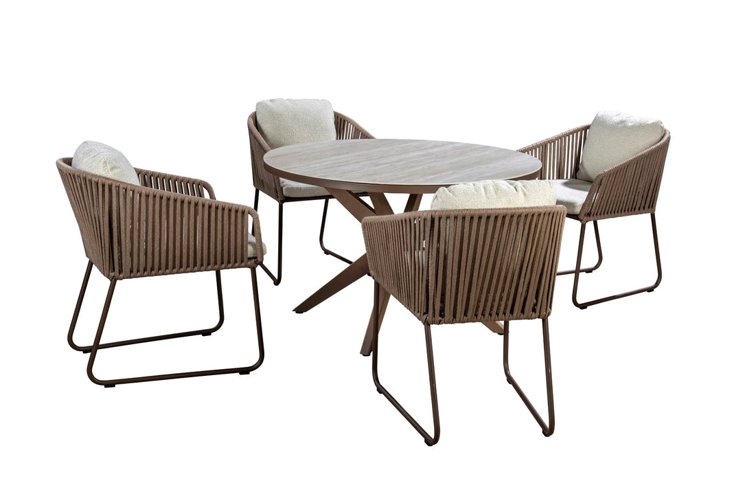 ronde tuinset 4 persoons calma calera bronze