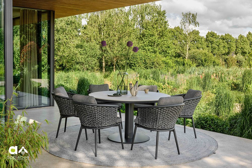 ronde tuintafel melville zwart apple bee