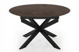 ronde uitschuifbare eettafel hpl bronze levi