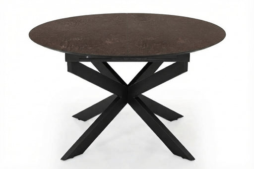 ronde uitschuifbare eettafel hpl bronze levi