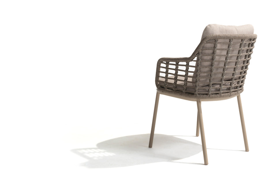 rope tuinstoel latte puglia dining chair taste by 4 seasons