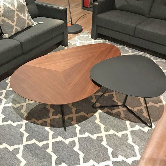 Salontafelset Bree's New World Twinny top zwart fenix + Notenfineer XL