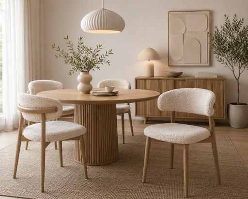 scandinavische eetstoel met houten poten Brindisi PMP