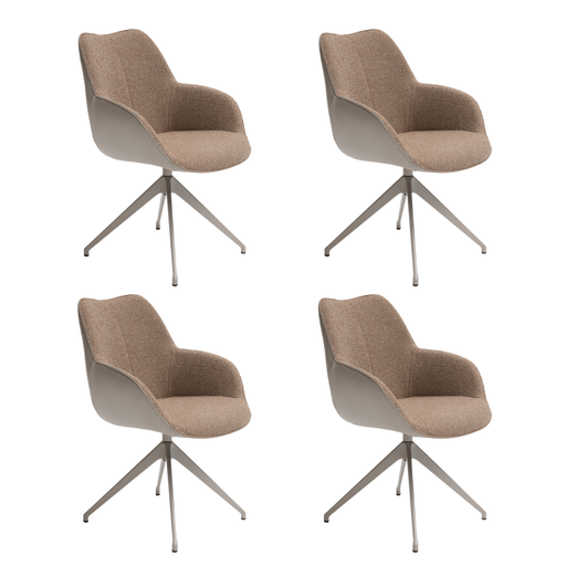 set van 4 beige eetkamerstoelen kiq 24 bree's new world