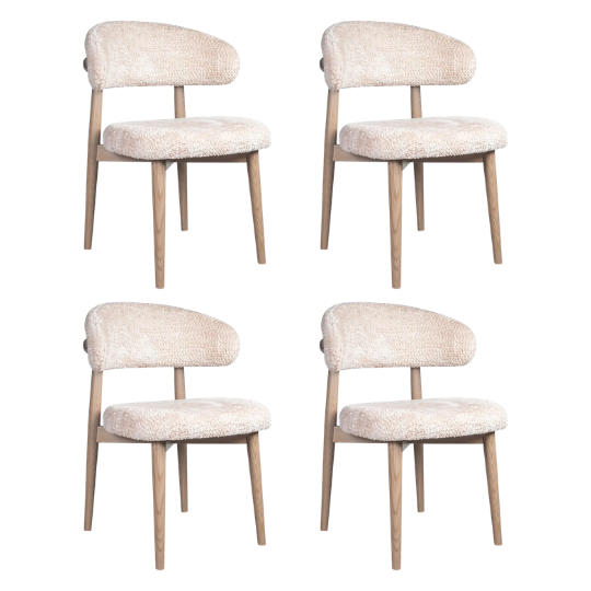set van 4 beige stoelen brandisi pmp